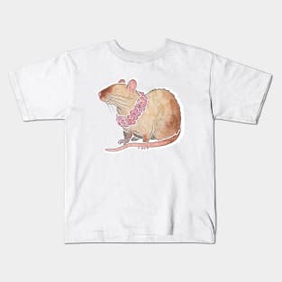 Watercolour pet rat (siamese) Kids T-Shirt